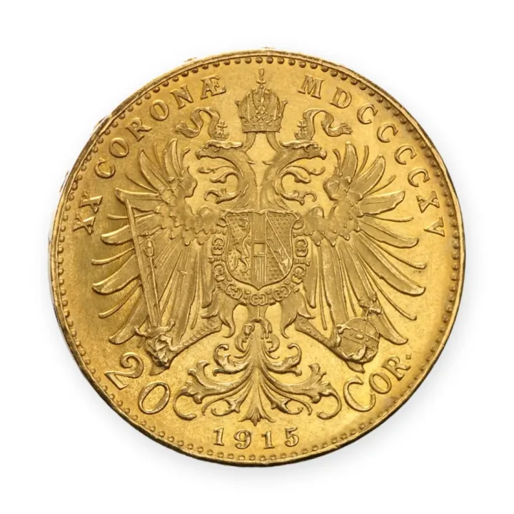 20 kruna Franc Jozef (Austrija, 1892–1916) — revers 20 kruna Franc Jozef (Austrija, 1892–1916) — revers