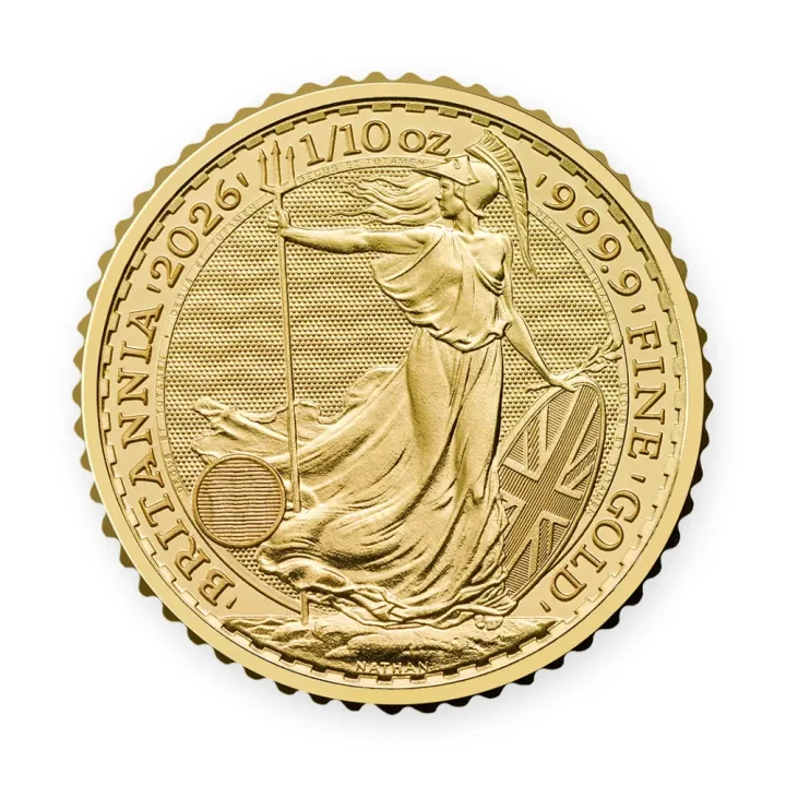 Britannia 1/10 oz (3,11 g) 2026 (Charles III) Britannia 1/10 oz (3,11 g) 2026 (Charles III) — avers