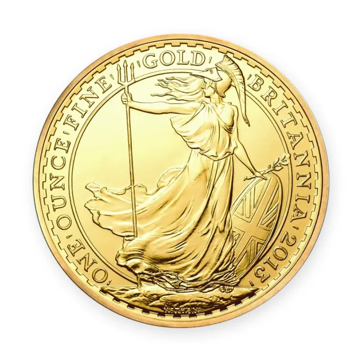 Britannia 1 oz (31,1 g) razne godine — revers Britannia 1 oz (31,1 g) razne godine — revers