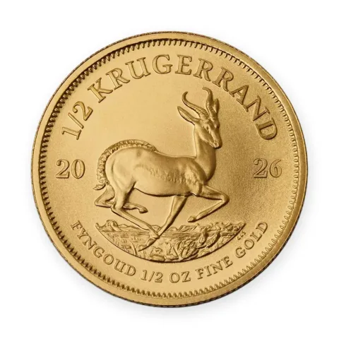 Krugerand 1/2 oz (15,55 g zlata) 2026 — avers