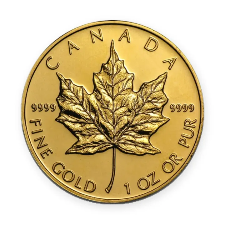 Maple Leaf 1 oz (31,1 g) razne godine — revers Maple Leaf 1 oz (31,1 g) razne godine — revers