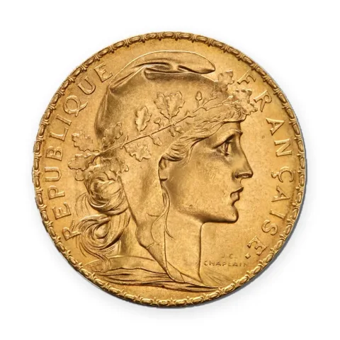 Napoleon 20 franaka Marijana / petao (1899–1914) — avers