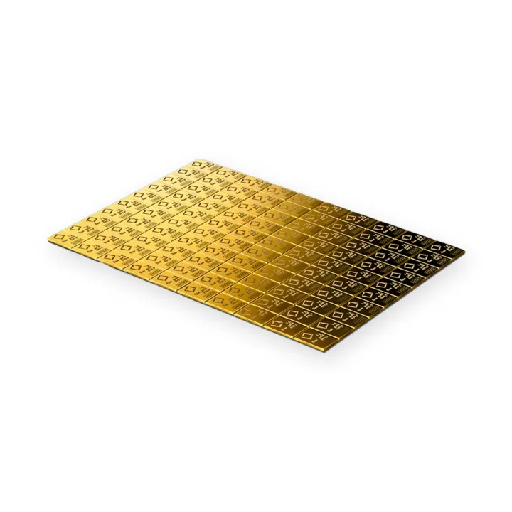Valcambi CombiBar 100 × 1 g — zadnja strana