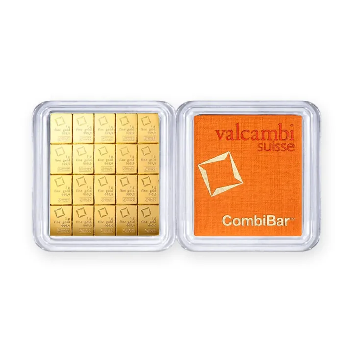 Valcambi CombiBar 20 × 1 g — zadnja strana
