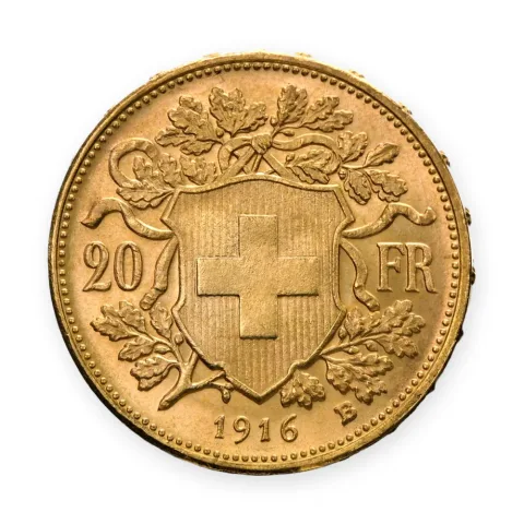 Vreneli 20 franaka (Švajcarska, 1897–1949) — avers