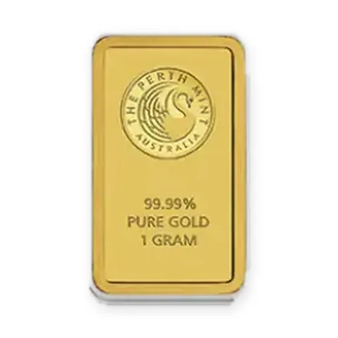 Zlatna poluga 1 g Perth Mint — prednja strana