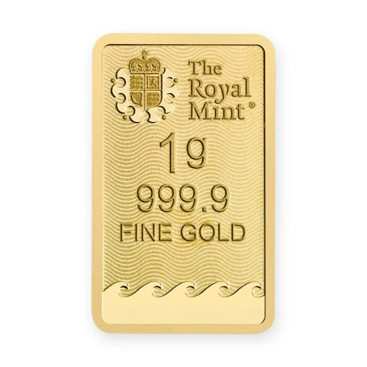 Zlatna poluga 1 g Royal Mint Britannia Zlatna poluga 1 g Royal Mint Britannia — prednja strana