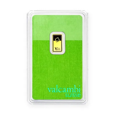Zlatna poluga 1 g Valcambi Green Gold — prednja strana
