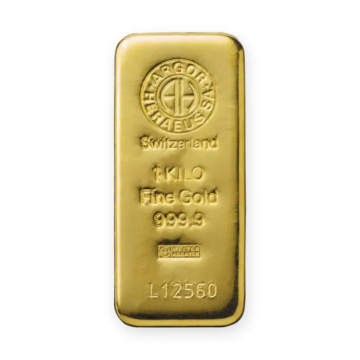 Zlatna poluga 1 kg Argor-Heraeus Zlatna poluga 1 kg Argor-Heraeus — prednja strana