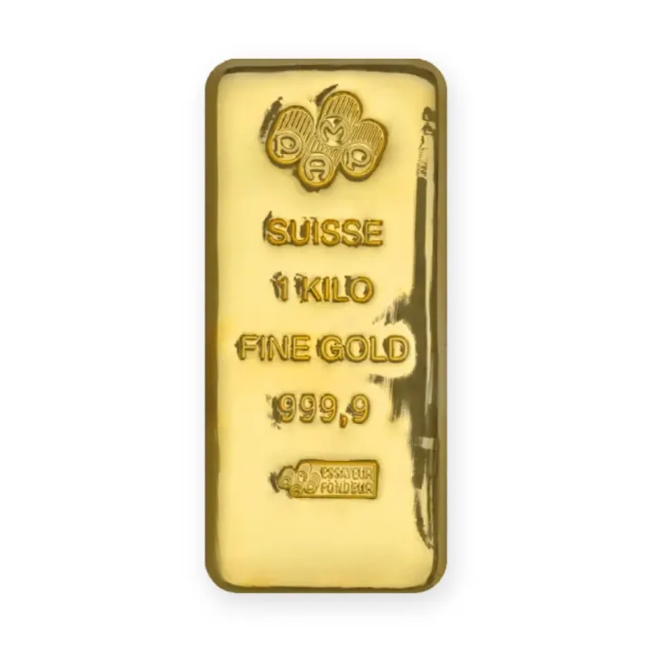 Zlatna poluga 1 kg PAMP Suisse Zlatna poluga 1 kg PAMP Suisse — prednja strana