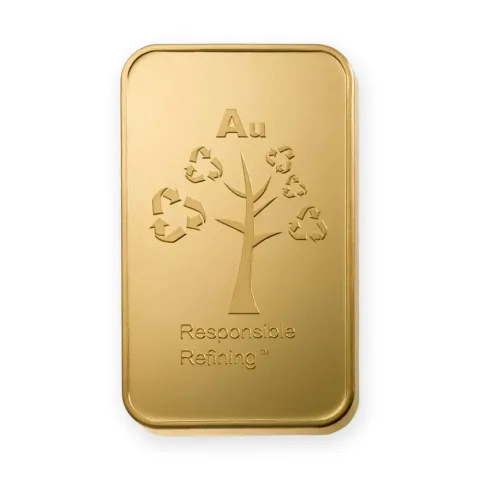 Zlatna poluga 1 oz (31,1 g) Metalor — prednja strana