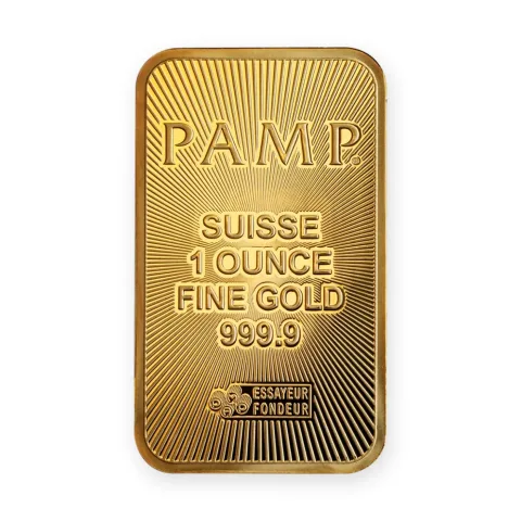 Zlatna poluga 1 oz (31,1 g) PAMP Suisse — prednja strana