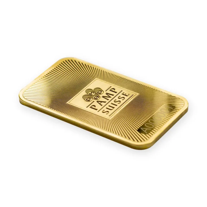 Zlatna poluga 1 oz (31,1 g) PAMP Suisse — zadnja strana Zlatna poluga 1 oz (31,1 g) PAMP Suisse — zadnja strana