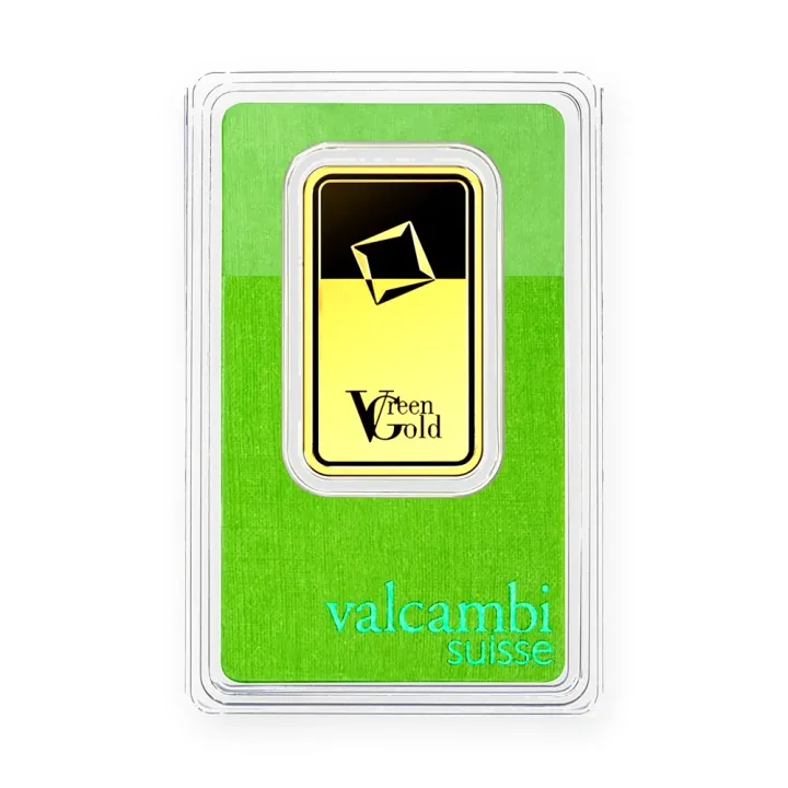 Zlatna poluga 1 oz (31,1 g) Valcambi Green Gold Zlatna poluga 1 oz (31,1 g) Valcambi Green Gold — prednja strana
