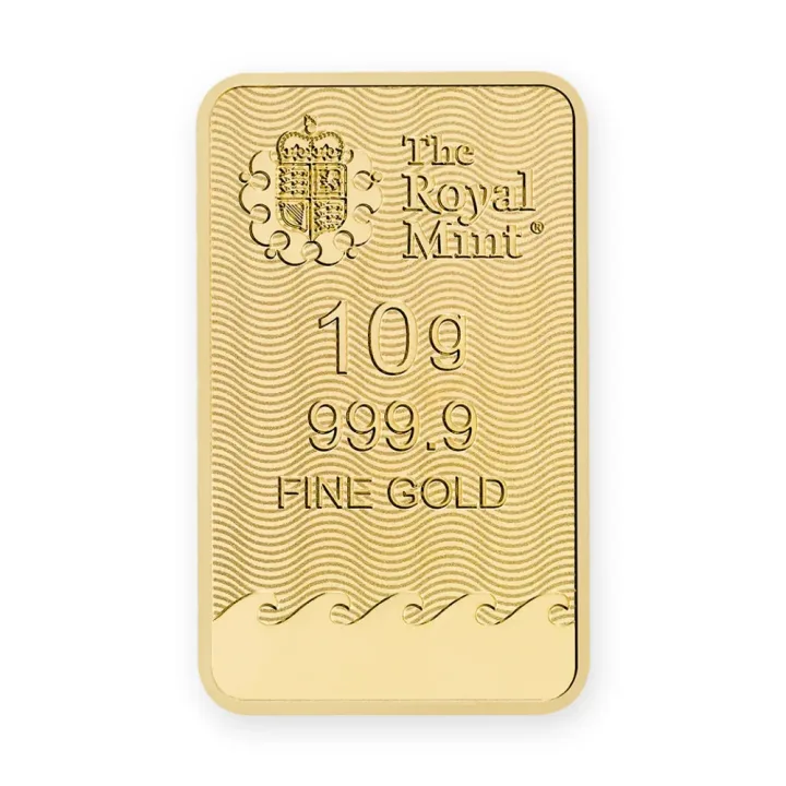 Zlatna poluga 10 g Royal Mint Britannia Zlatna poluga 10 g Royal Mint Britannia — prednja strana