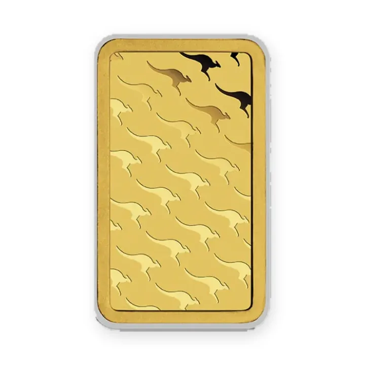 Zlatna poluga 100 g Perth Mint — zadnja strana