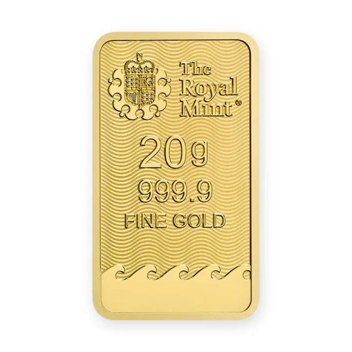 Zlatna poluga 20 g Royal Mint Britannia Zlatna poluga 20 g Royal Mint Britannia — prednja strana
