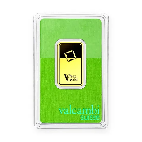 Zlatna poluga 20 g Valcambi Green Gold — prednja strana