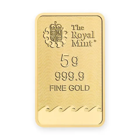 Zlatna poluga 5 g Royal Mint Britannia — prednja strana